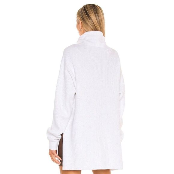 NWT Adam Selman Sport Sequin Rib Turtle Tunic sz M in White - Picture 4 of 13